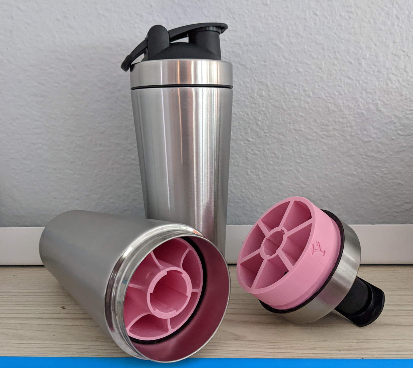 Shaker Bottle and Lid Cup Grip Attachment for 1/2" PVC